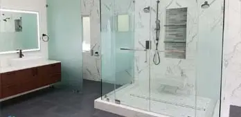 Close Up View of A Reno'd Bathroom