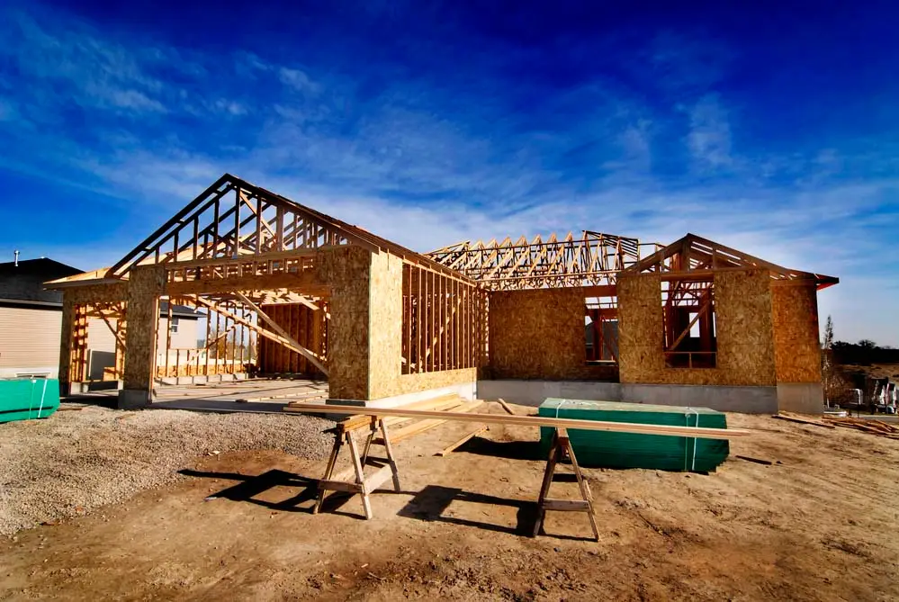A new home being built