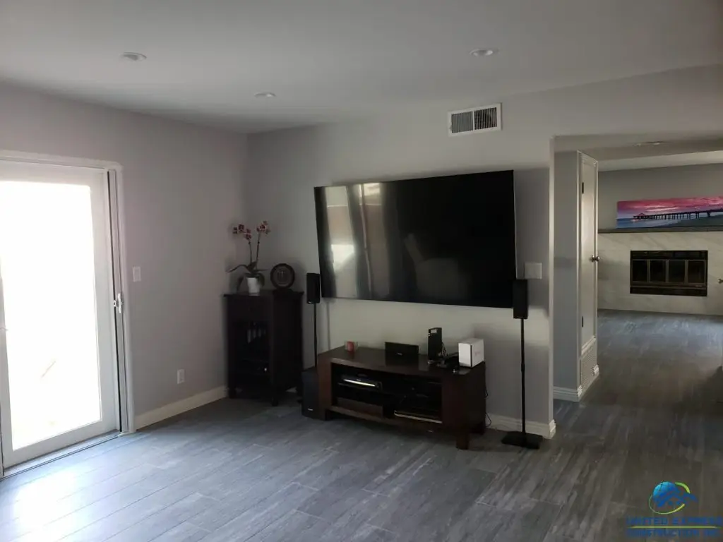 Grey Wood Floor Installation